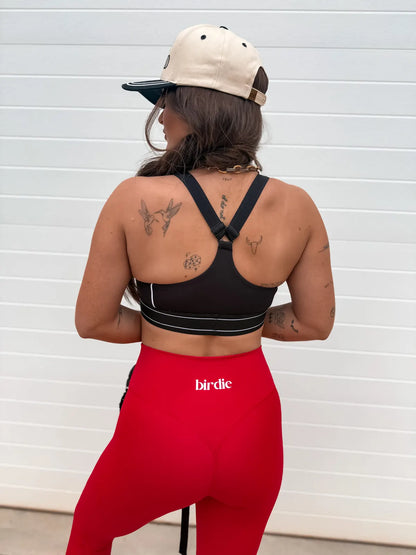 BIRDIE Active Leggings in Red- Pre Order