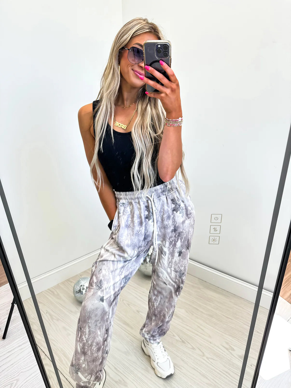 BIRDIE Grey Camo Cozy Joggers