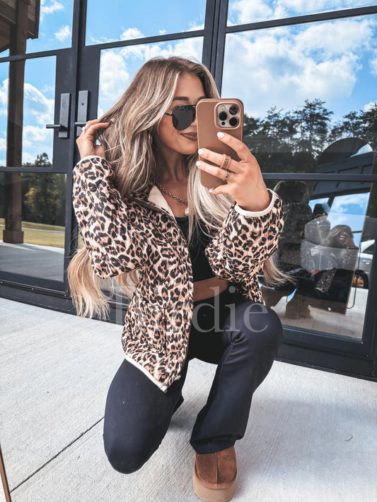 BIRDIE PREORDER Cozy Cloud Jacket in Leopard
