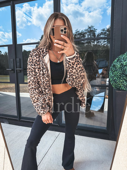 BIRDIE PREORDER Cozy Cloud Jacket in Leopard