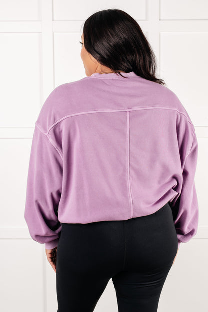 ONLINE EXCLUSIVE BEYOND THE BASICS PULLOVER IN VILOET