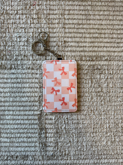 PATTERNED KEYCHAIN CARD HOLDER