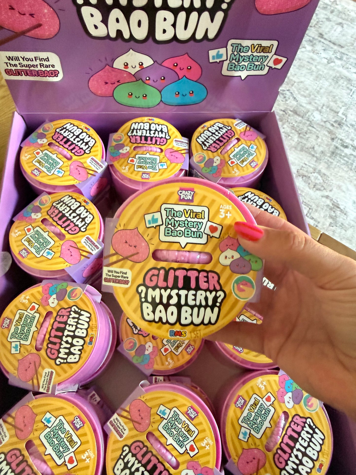 RMS Crazy Fun™ Pink Mystery Glitter Bao Bun – Rare Chase