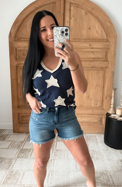 POL: STAR PATCH TANK- NAVY