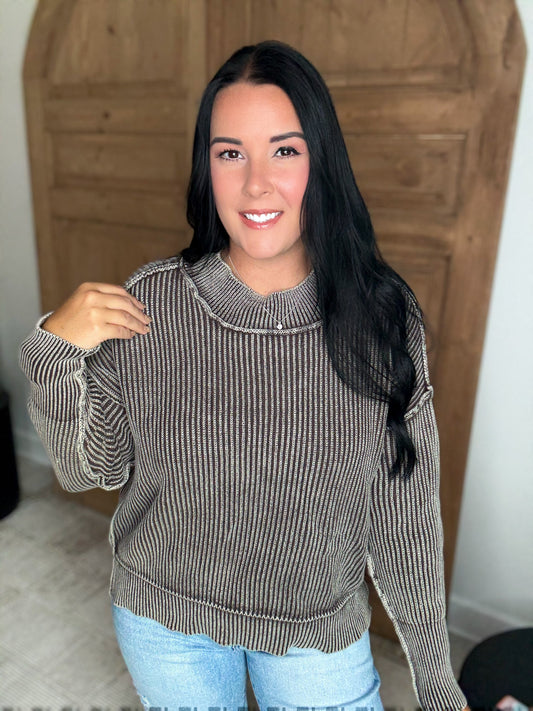 CRISP DAYS SOFT WASHED SWEATER-*more colors available