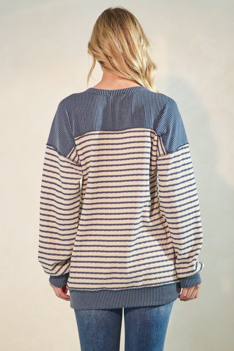 CHILL CONTRAST RIBBED TOP
