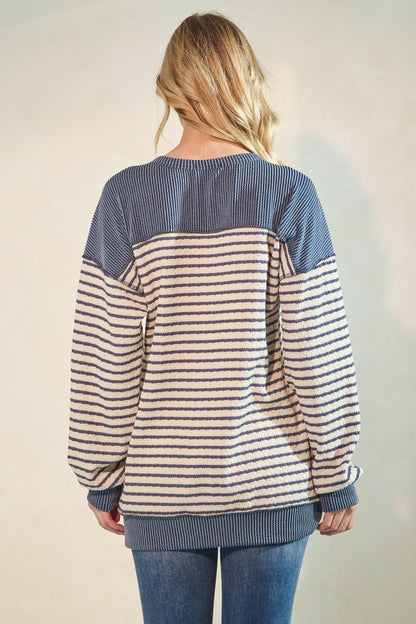 CHILL CONTRAST RIBBED TOP