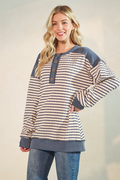 CHILL CONTRAST RIBBED TOP