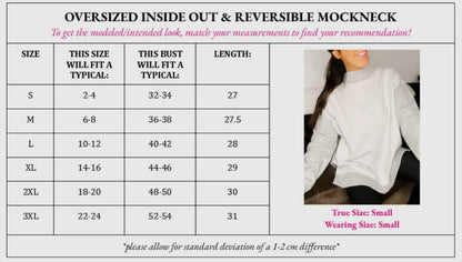 PREORDER: Viral Oversized Inside Out and Reversible Mockneck Sweatshirt