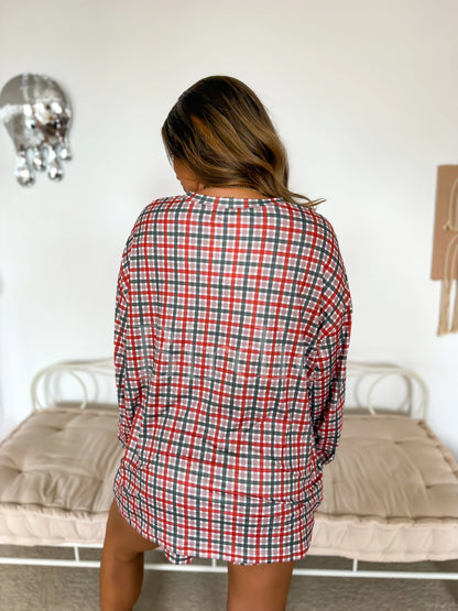 BIRDIE PREORDER Plaid Tidings Two Piece Sleep Set