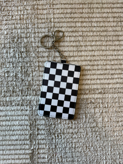 PATTERNED KEYCHAIN CARD HOLDER