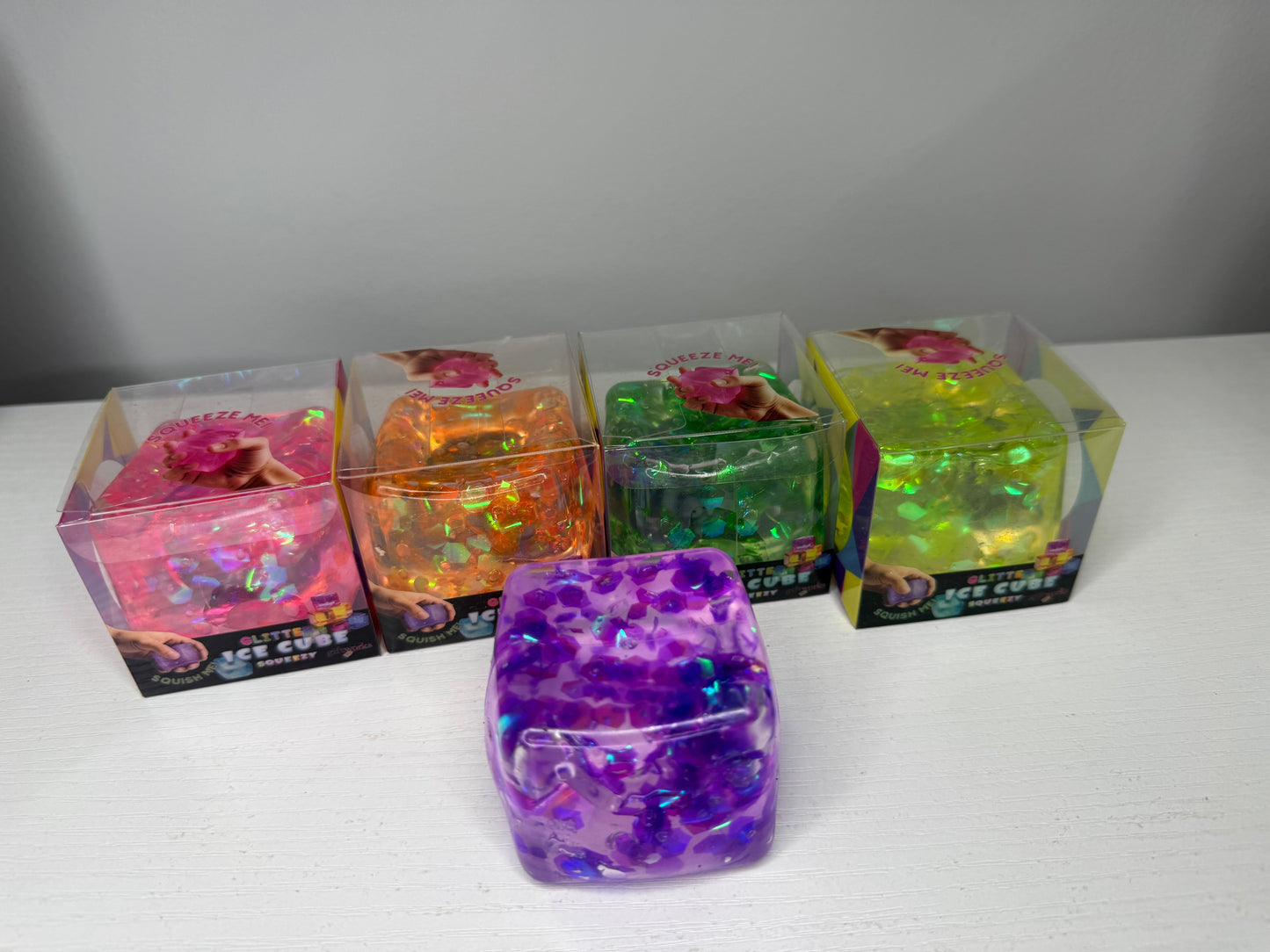 Confetti Metallic Glitter Squishy Cubes *In Stock