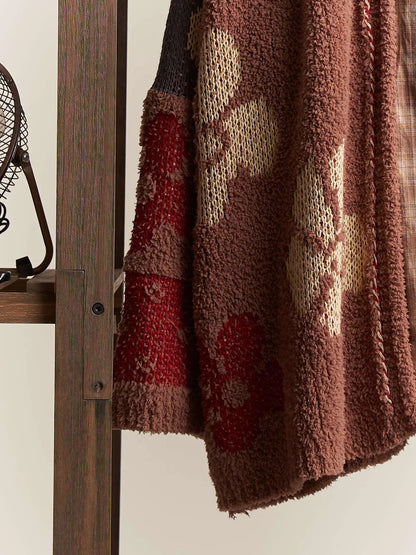 DAISY OVERSIZED SOFT TERRY KNIT CARDIGAN