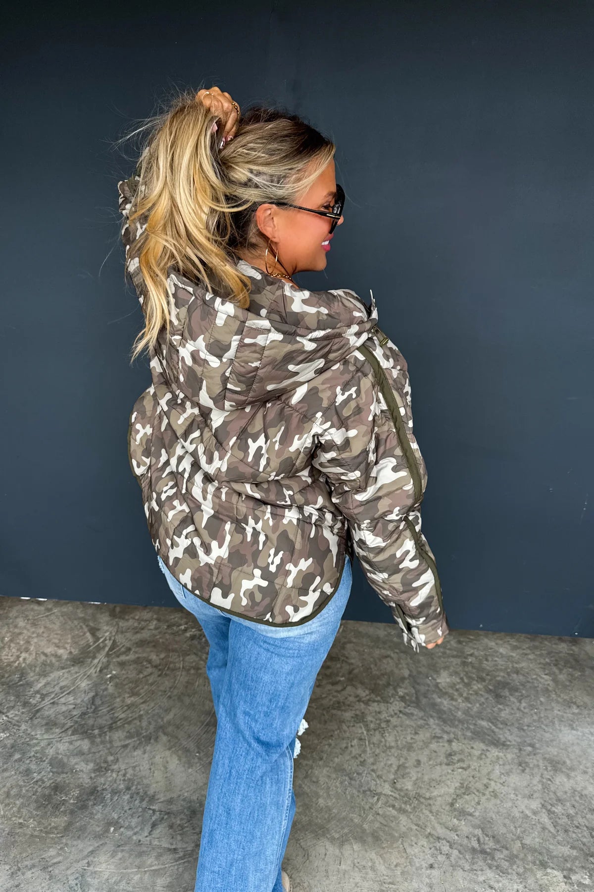 PREORDER- PRINTED PEYTON PUFFER JACKET-Camo