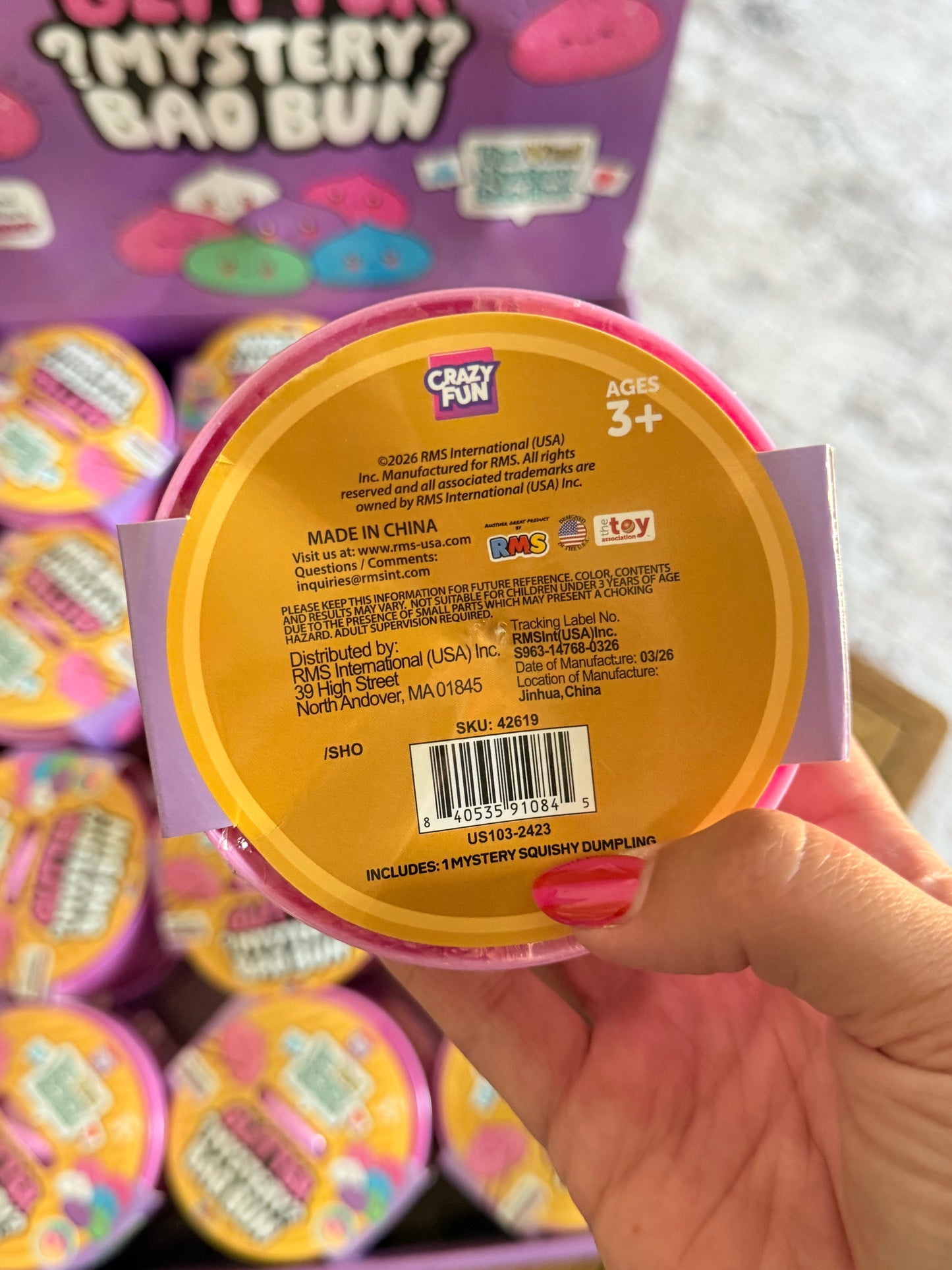 RMS Crazy Fun™ Pink Mystery Glitter Bao Bun – Rare Chase