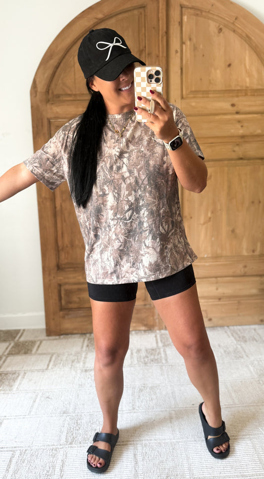 Dark Camo Oversized Tee**Best Seller