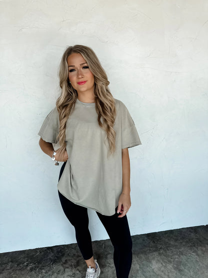 PREORDER- NEW COLORS- JOEY WASHED COTTON BOYFRIEND TEE*multiple colors