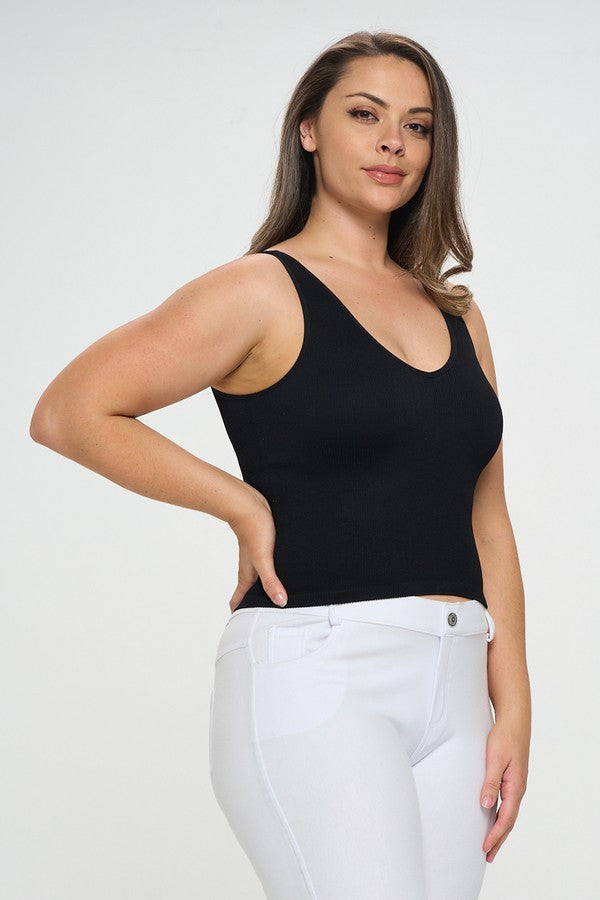 IT'S MAGIC EVERY OCCASION REVERSIBLE RIBBED SEAMLESS TANK