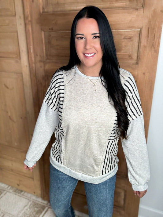 *DOORBUSTER STRIPED RELAXED TOP