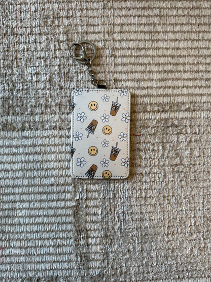 PATTERNED KEYCHAIN CARD HOLDER