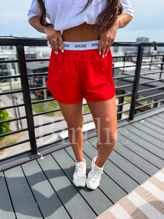 BIRDIE Essential Performance Shorts in Red