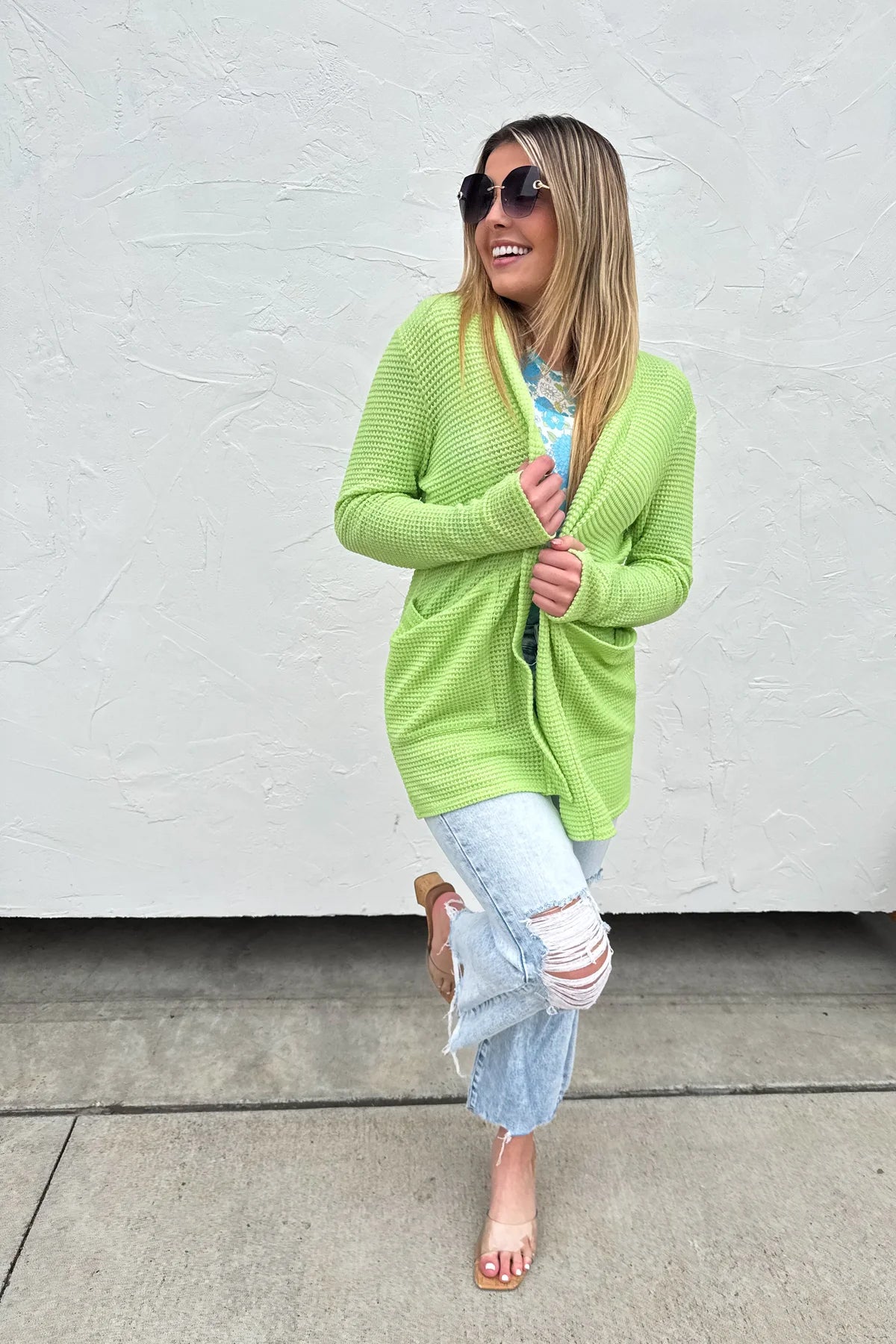 SPRING GREEN LOLA CARDIGAN