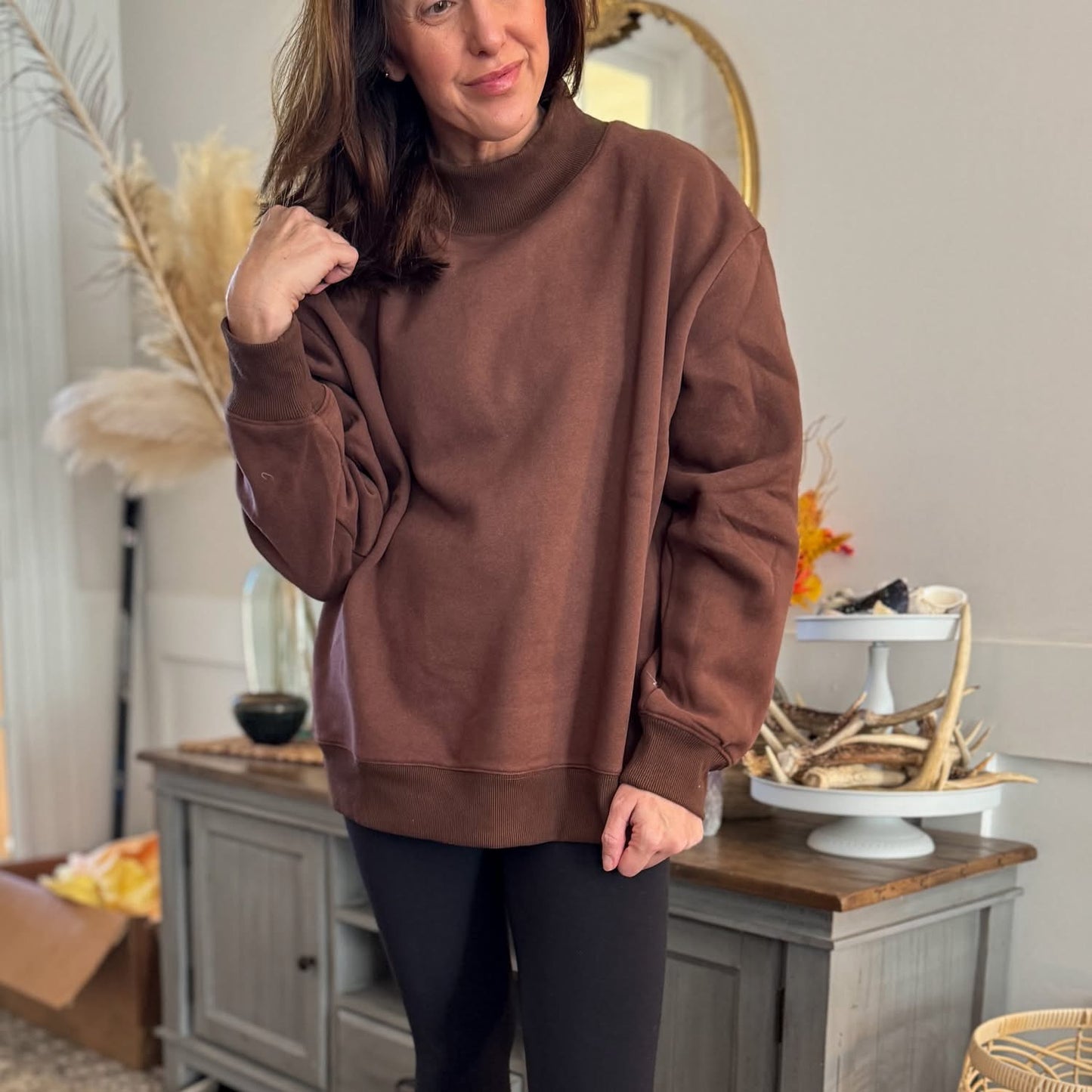 PRE ORDER- MOCK NECK SWEATSHIRTS*Multiple Colors
