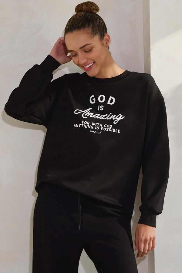 GOD IS AMAZING ULTRA SOFT CREWNECK SWEATSHIRT