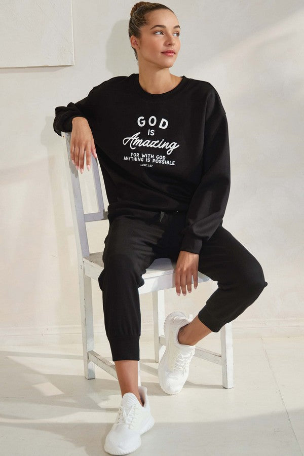 GOD IS AMAZING ULTRA SOFT CREWNECK SWEATSHIRT