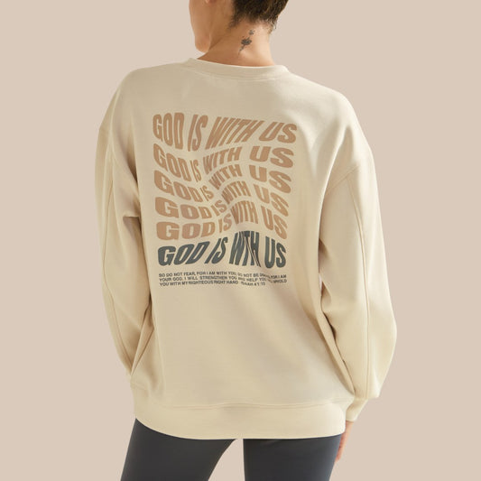 GOD IS WITH US ULTRA SOFT CREWNECK SWEATSHIRT