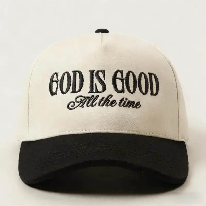 God Is Good All The Time Black Stitch Embroidered Hat (Copy)