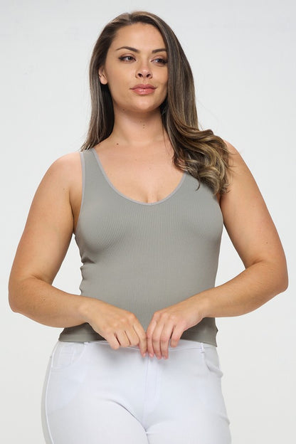 IT'S MAGIC EVERY OCCASION REVERSIBLE RIBBED SEAMLESS TANK