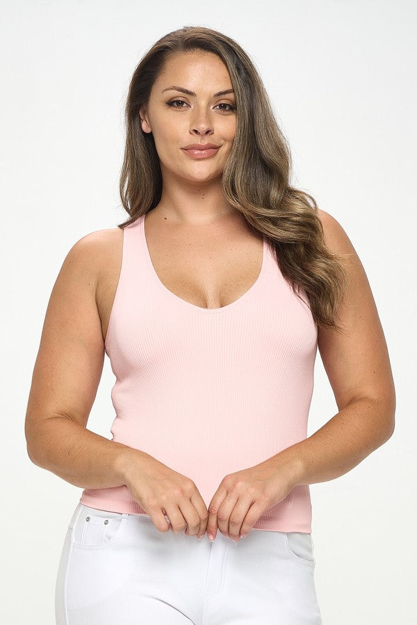 IT'S MAGIC EVERY OCCASION REVERSIBLE RIBBED SEAMLESS TANK