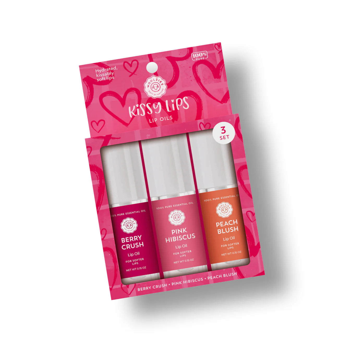 KISSY LIPS SWEETHEART LIP OILS - WOOLZIES SET OF 3