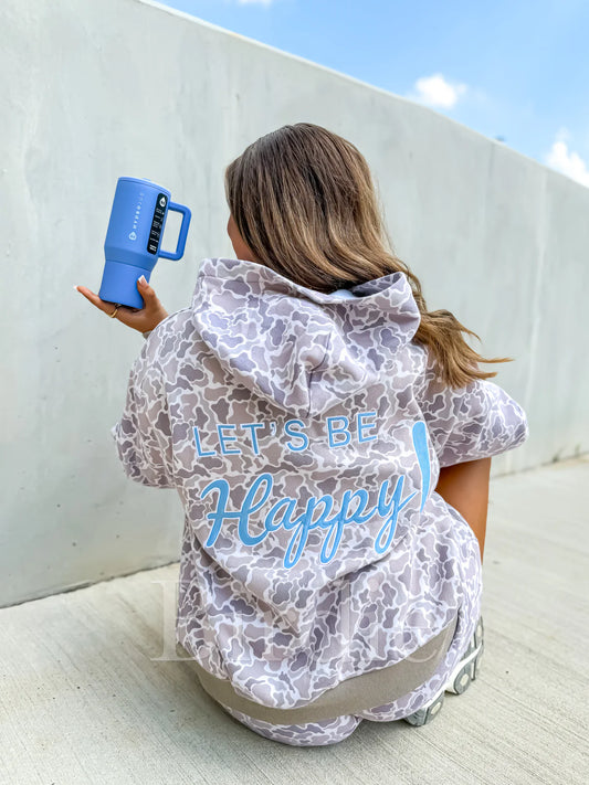 BIRDIE Let's Be Happy Duck Camo Hoodie