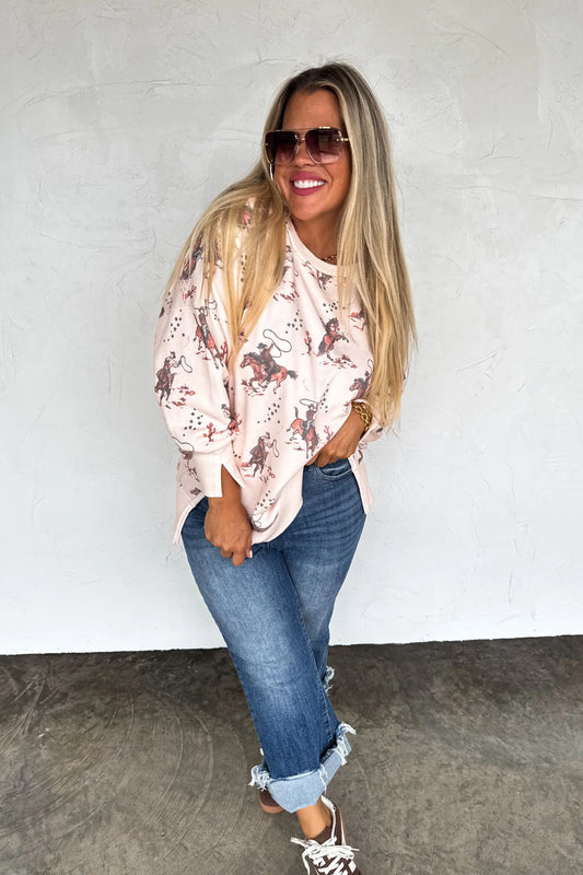 PREORDER- BLAKLEY RANCH GIRL CLASSIC CREW PULLOVER