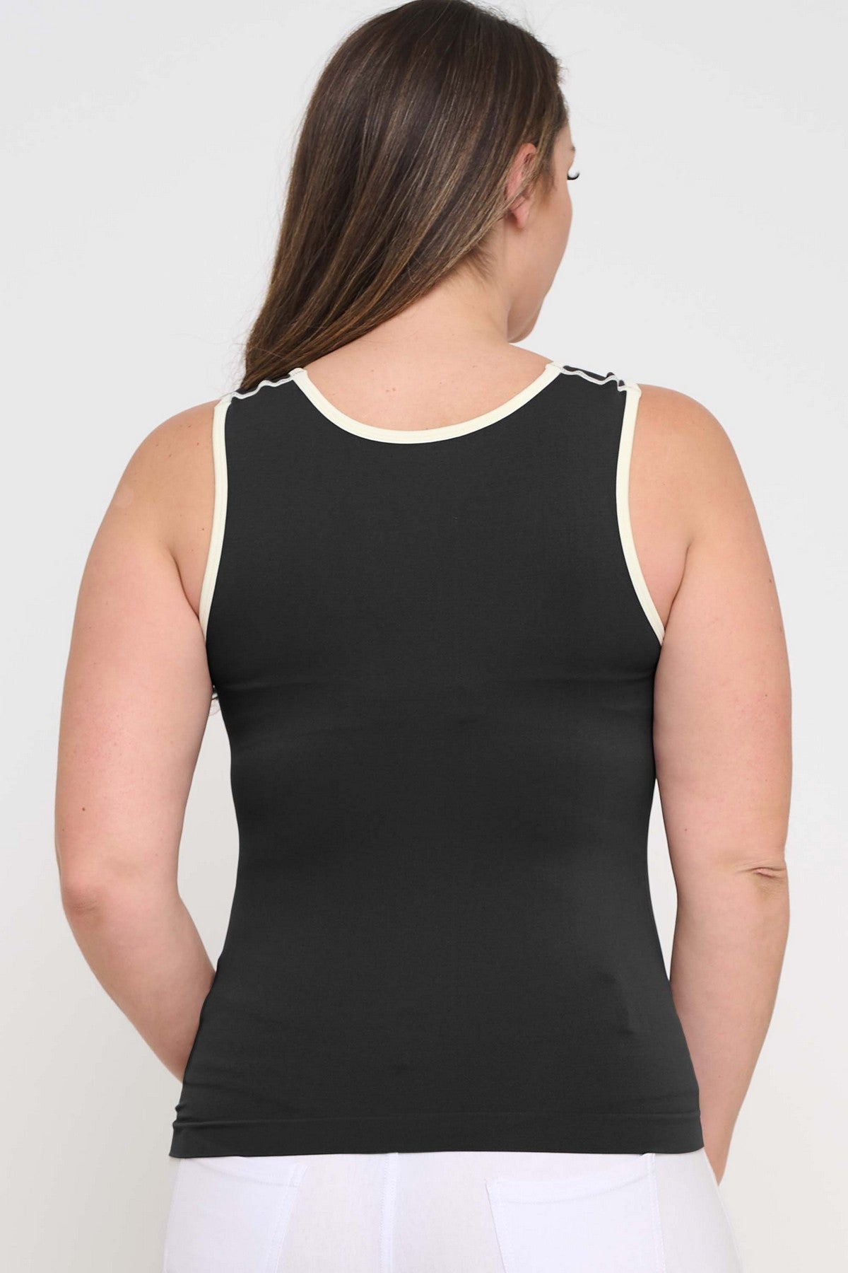 FEELING GOOD TWO TONE U NECK TANK (MULTIPLE COLORS)