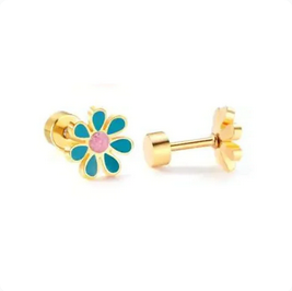 ELSIE TEAL SCREWBACK STUD - 8MM