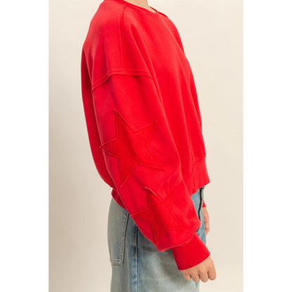 STAR PATCH CREWNECK SWEATSHIRT & PANTS *Sold Separately