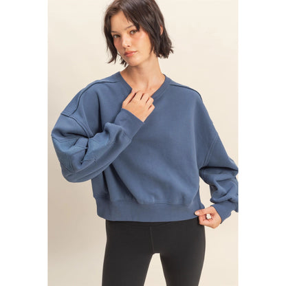 STAR PATCH CREWNECK SWEATSHIRT & PANTS *Sold Separately