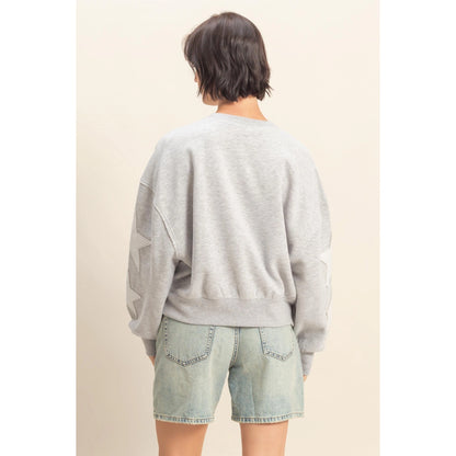 STAR PATCH CREWNECK SWEATSHIRT & PANTS *Sold Separately