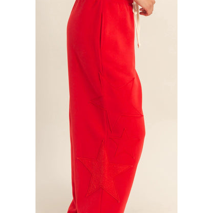 STAR PATCH CREWNECK SWEATSHIRT & PANTS *Sold Separately