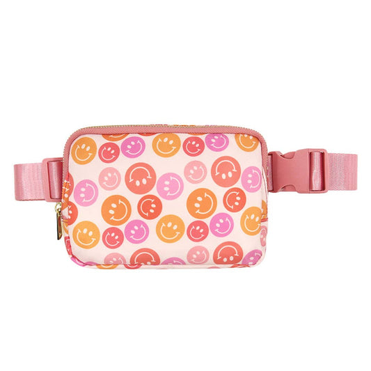 SMILEY FACE FANNY WAIST BELT BAG