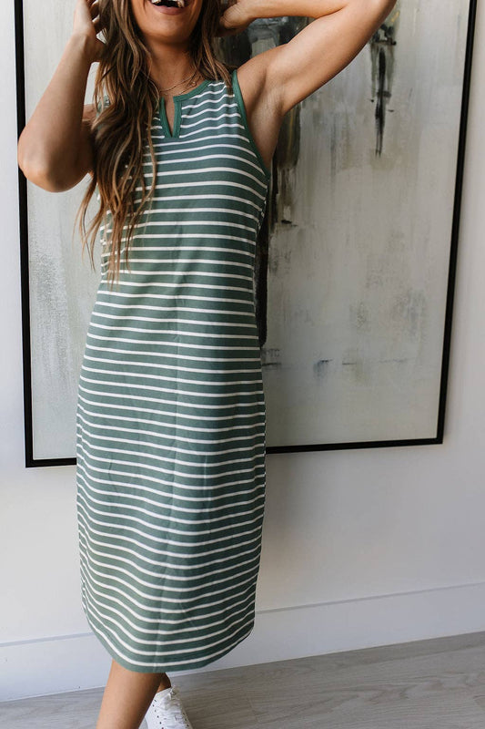 STRIPED MINI DRESS SWEET MINT