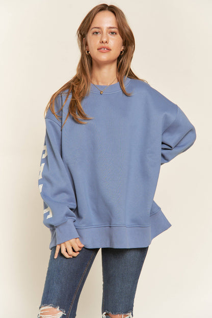 BE YOUR SELF SWEATSHIRT - WASHED BLUE