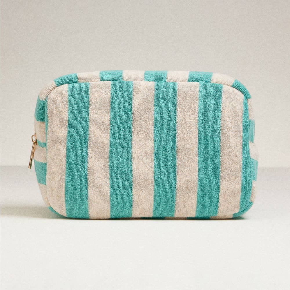 STRIPED COSMETIC BAG **multiple colors