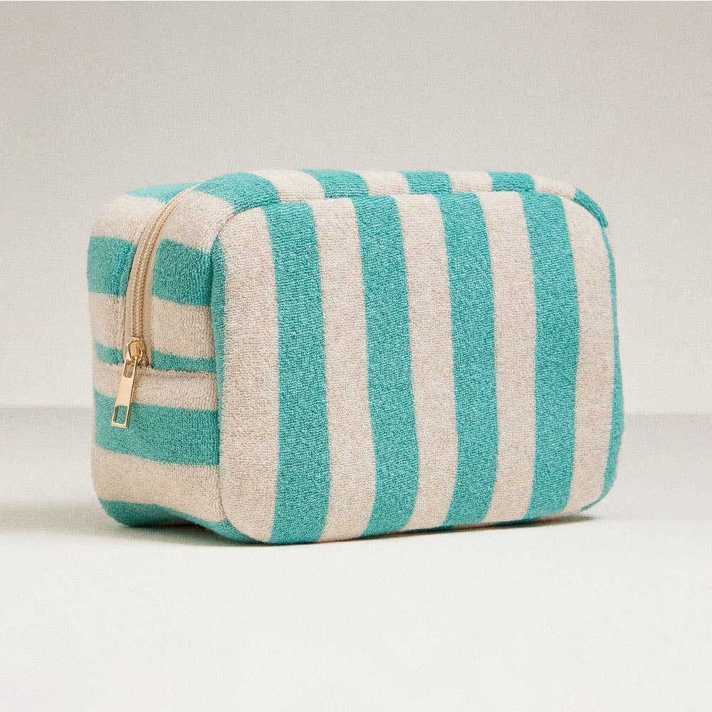 STRIPED COSMETIC BAG **multiple colors