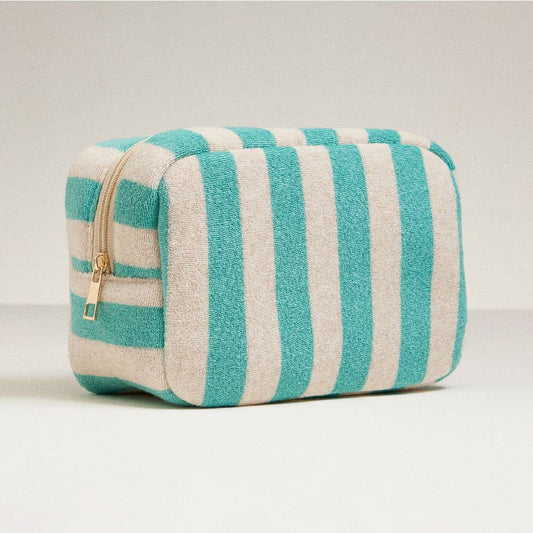 STRIPED COSMETIC BAG **multiple colors