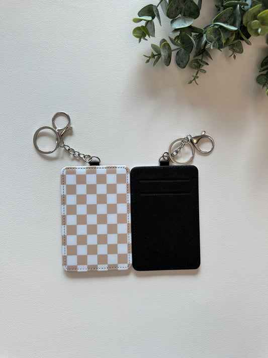 PATTERNED KEYCHAIN CARD HOLDER