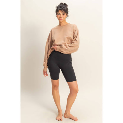 FRENCH TERRY PULLOVER CREWNECK-Light Taupe